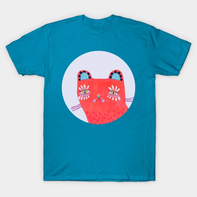 Orange Cat T-Shirt by jenniferdavisart